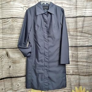 Italian Made Trench Coat Blue Raincoat